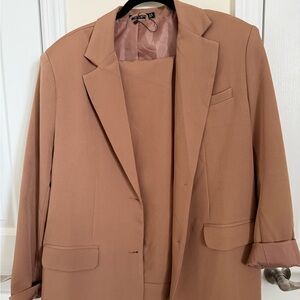 Classic Tan pant suit set